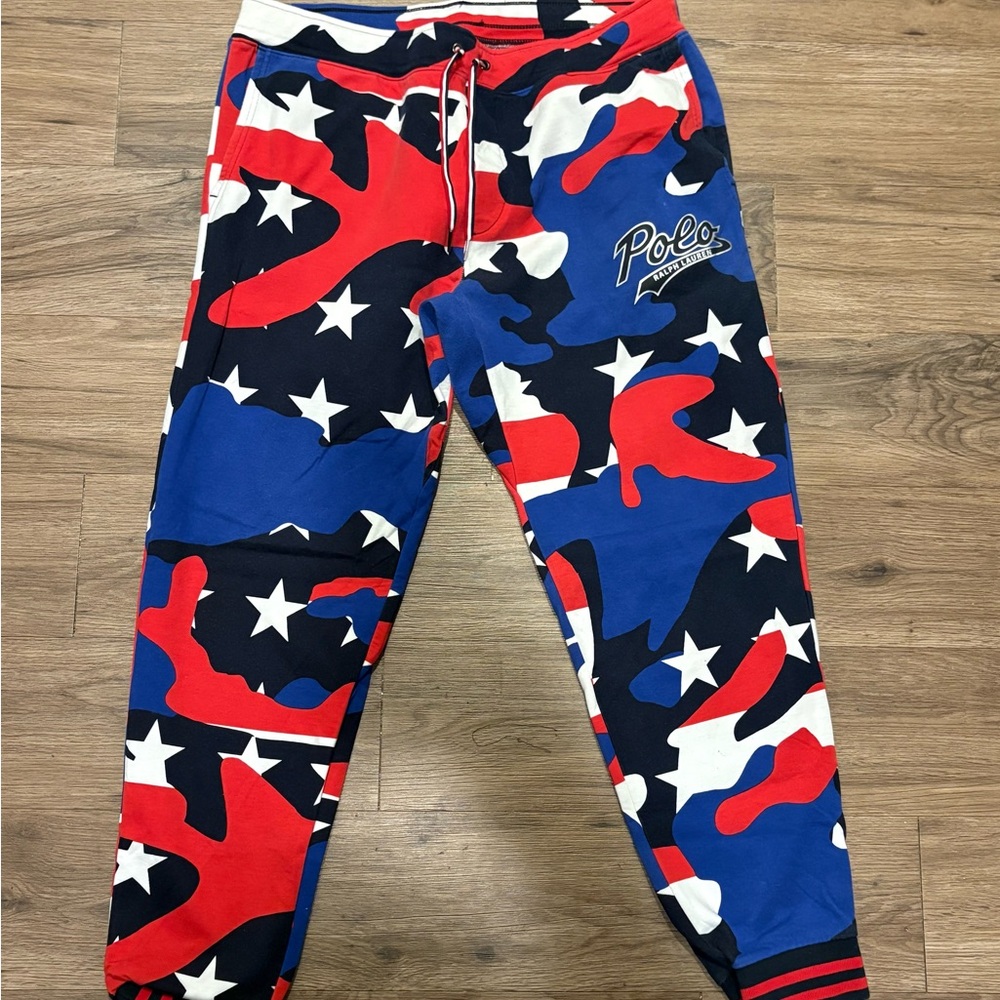 Polo by Ralph Lauren  Star Camo Joggers - Red, Blue, White